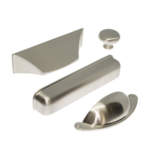 Modern and traditional styles of nickel cabinet handles from Furnitec.  Fast delivery from UK stockist.