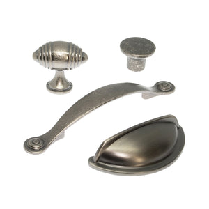 Pewter cabinet handles in modern and traditional designs from Furnitec.  Fast delivery from UK supplier.