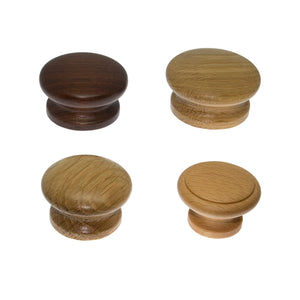 Wooden cabinet knobs from DIY Handles and Knobs. Oak, Beech, Maple, Walnut.