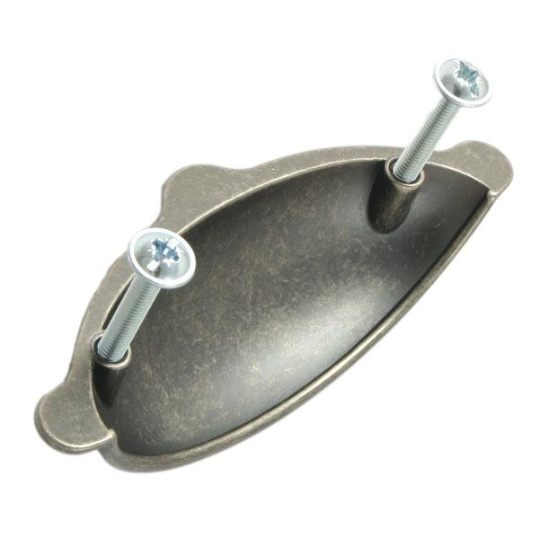 Dappled Pewter Cup Handle
